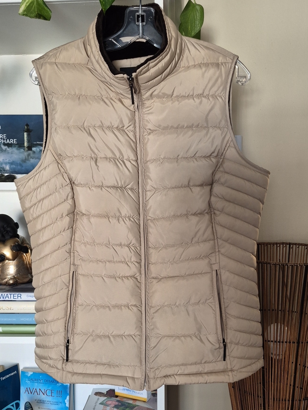 2/$50 Weatherproof Quilted Puffer Vest in Beige